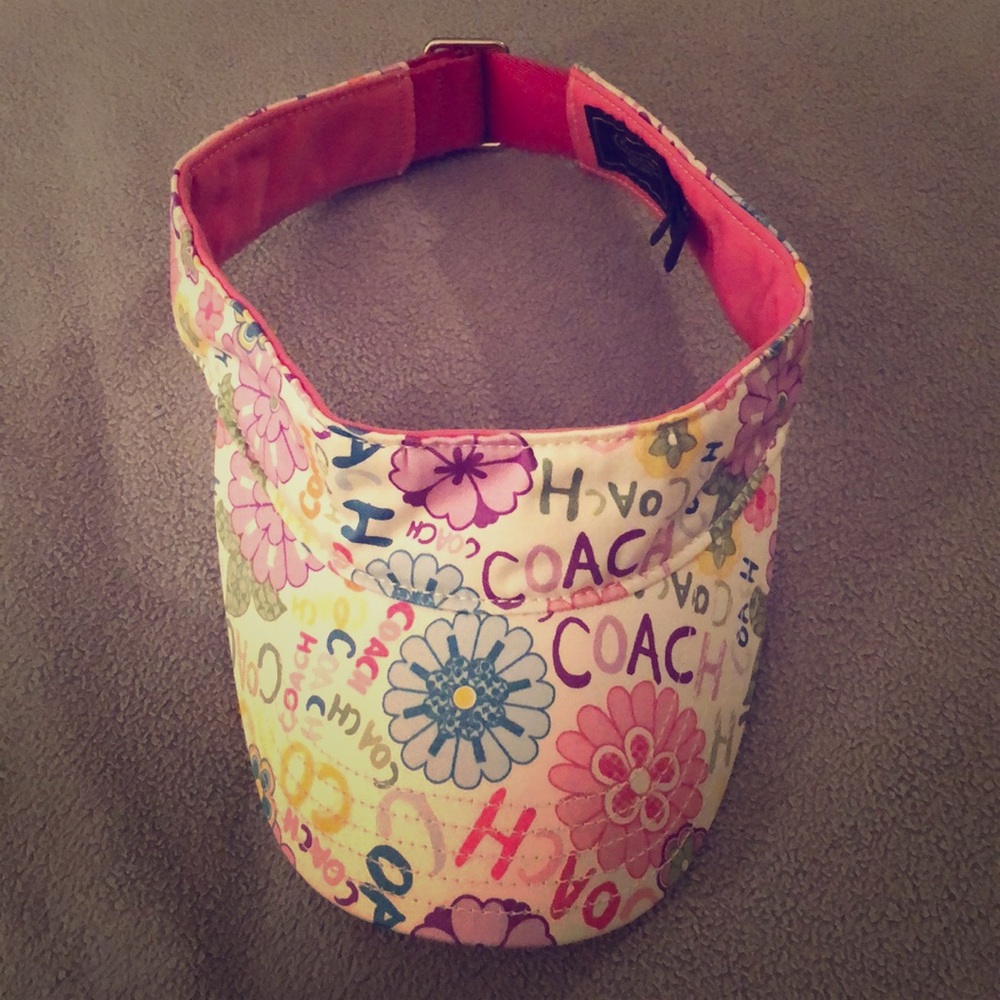 Never been worn Coach floral sun visor